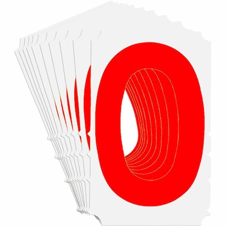 Brady Quik-Align 5120 Series Polyester 3 in Lbl Legend: 0 Red 10PK 5120P-0
